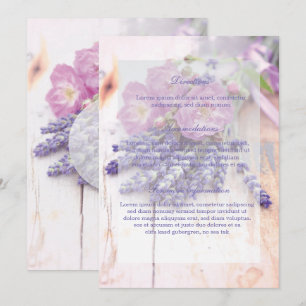 Wilde Rose & Lavender Sommer-Blume Hochzeit Einladung
