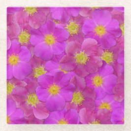 Wilde Rose Nahtloses Muster Glasuntersetzer