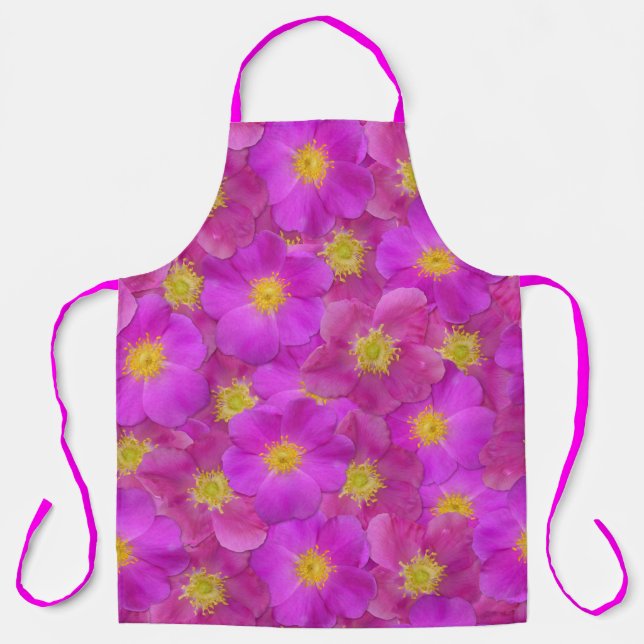 Wilde Rose Nahtloses Muster Schürze (Vorderseite)