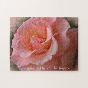 Wilde Rose Puzzle Personalisierte Peach Rose Puzzl