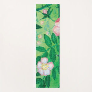 Wilde Rose Rosa Canina blühend Yogamatte