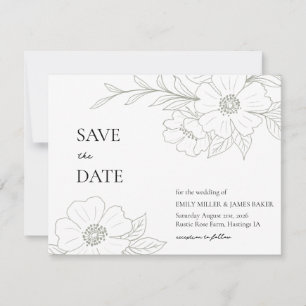 Wilde Rose Sage Save the Date einfach