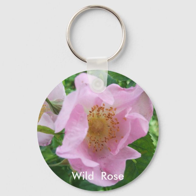Wilde Rose Schlüsselanhänger (Vorderseite)