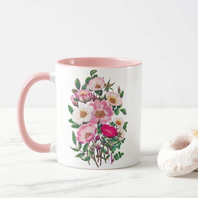 Wilde Rose Tasse (Mit Donut)