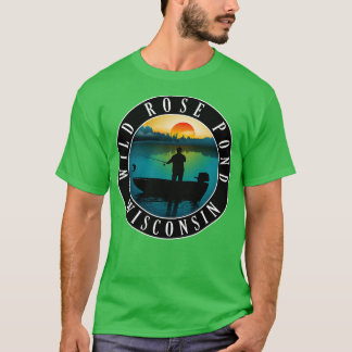 Wilde Rose Teichsee Wisconsin Fischerei T-Shirt