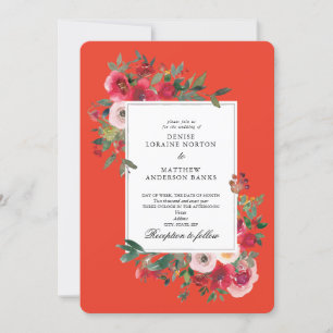 Wilde Rose und Kirschtomatoe Einladung