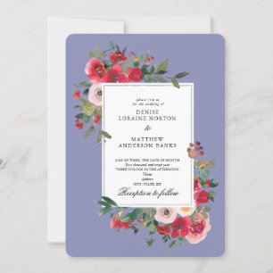 Wilde Rose und persische Violette Einladung