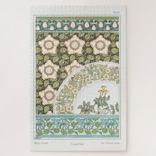Wilde Rose von Maurice Pillard Verneuil Puzzle (Vertikal)