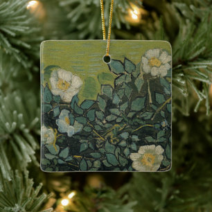 Wilde Rose von Vincent van Gogh Keramikornament