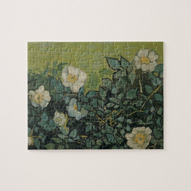 Wilde Rose von Vincent van Gogh Puzzle (Horizontal)