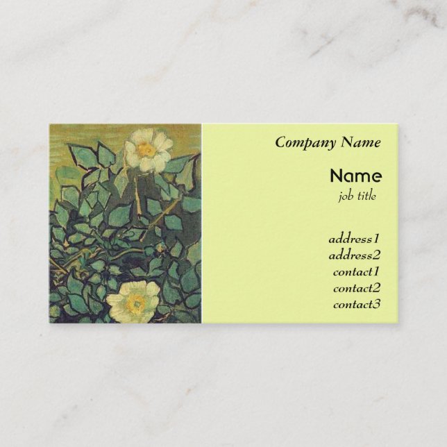 Wilde Rose von Vincent van Gogh Visitenkarte (Vorderseite)