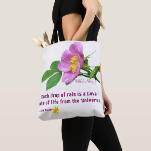 Wilde Rose Wildblume Regen Zitat