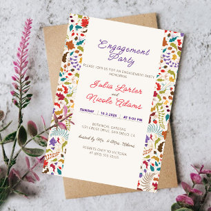 Wilde Rose Woods Exotic Garden Engagement Party Einladung