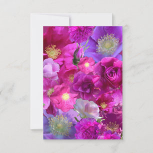 Wilde Rosen Collage Mitteilungskarte