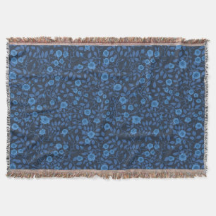Wilde Rosen in Blau Decke