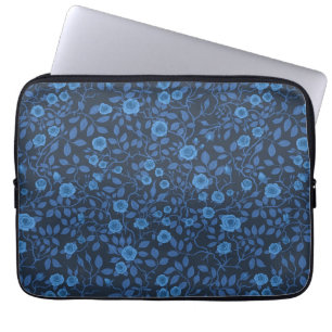 Wilde Rosen in Blau Laptopschutzhülle