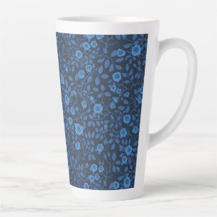 Wilde Rosen in Blau Milchtasse