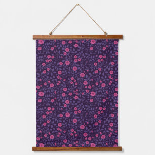 Wilde Rosen in Rosa und Violett Wandteppich Mit Holzrahmen