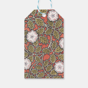 Wilde Rosen-Kunstillustration Blume Vintage Geschenkanhänger