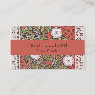 Wilde Rosen-Kunstillustration Blume Vintage Visitenkarte
