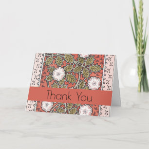 Wilde Rosen-Kunstillustration Blumen Vintage Dankeskarte