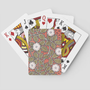 Wilde Rosen-Kunstillustration Blumen Vintage Spielkarten