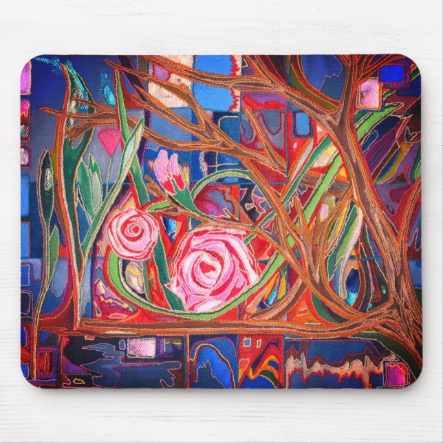 Wilde Rosen Mousepad (Vorne)