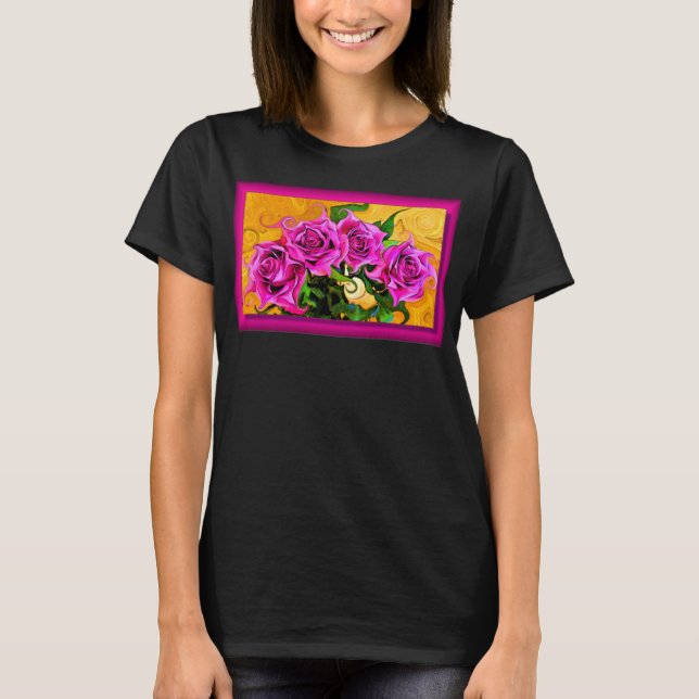 Wilde Rosen  T-Shirt (Vorderseite)