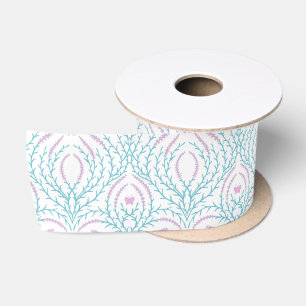 Wilde Rosen und Schmetterlinge /rosa/blassgrün/gel Satinband
