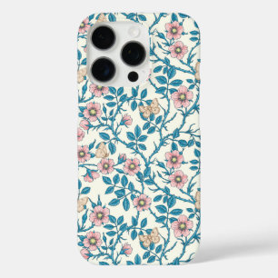 Wilde Rosen und Schmetterlinge /rosa/blau/weiß iPhone 16 Pro Hülle