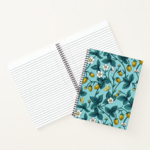 Wilde Rosen und Schmetterlinge /rosa/hellgrün/gelb Notizbuch