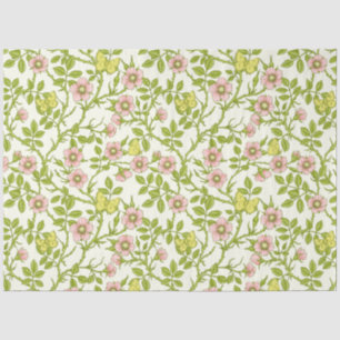 Wilde Rosen und Schmetterlinge /rosa/hellgrün/gelb Seidenpapier