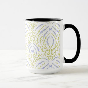 Wilde Rosen und Schmetterlinge /rosa/hellgrün/gelb Tasse