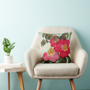 Wilde Rosen-Vintage Retro Mitte- des Kissen
