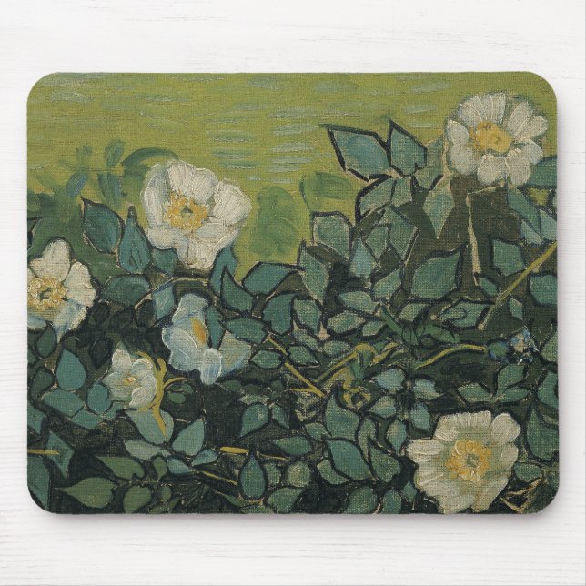 Wilde Rosen von Vincent van Gogh Mousepad (Vorne)