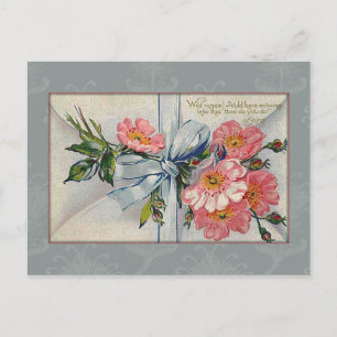 Wilde Rosen zum Valentinstag im Vintage-Stil Feiertagspostkarte