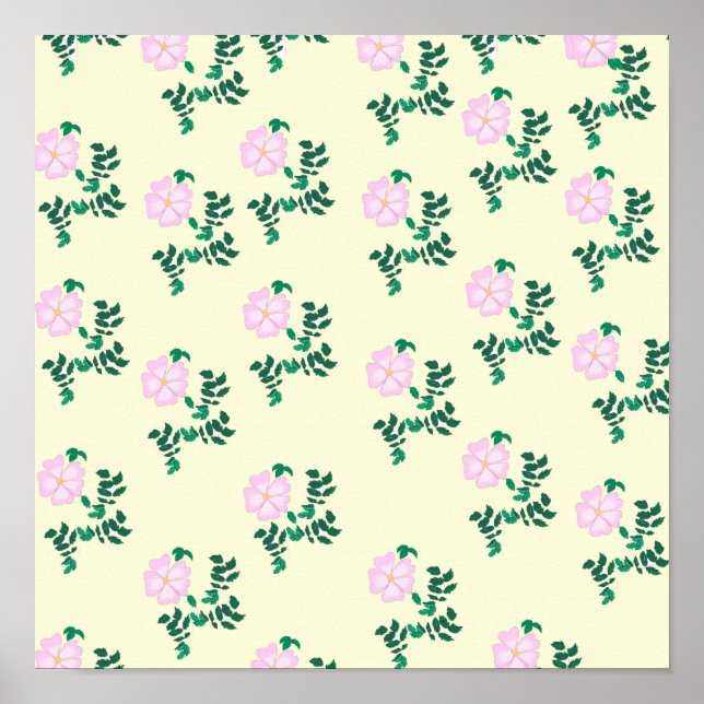 Wilde Rosenblüte  Poster (Vorne)