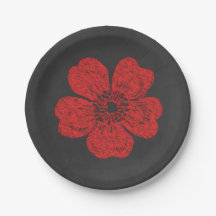 Wilde rote Rosen auf Schiefertafel