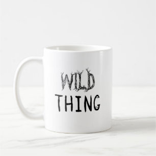 Wilde Sache mit Wurzel-Buchstaben Tasse