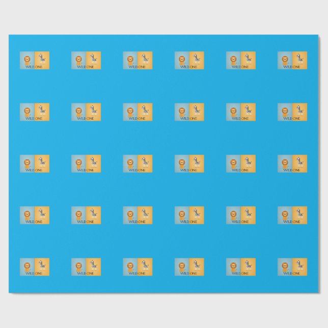 Wilde Safari-Geschenkpapier Geschenkpapier (Flach)