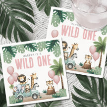 Wilde Safari Pink zum 1. Geburtstag