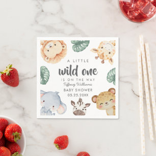 Wilde Safari-Tier-Baby-Shower-Dekoration Serviette