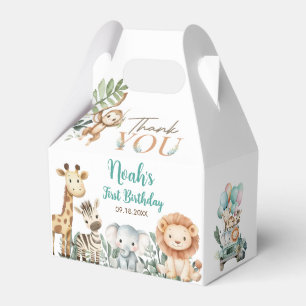 Wilde Safari-Tiere Geburtstagsfeier Geschenkschachtel