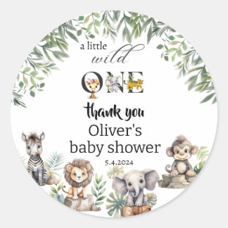 wilde Safari-Tiere Kinderdusche Runder Aufkleber