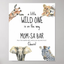 Wilde Safari-Tiere - Mama-osa-Bar Poster