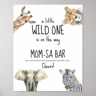 Wilde Safari-Tiere - Mama-osa-Bar Poster