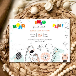 Wilde Safaritiere Kindergeburtstag Einladung