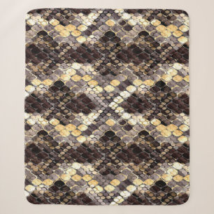 Wilde Schlangenhaut-Wasserfarbe Nahtloses Muster Sherpadecke