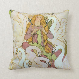 Wilde Schwäne Eleanor Abbott Fine Art Kissen
