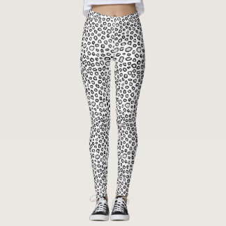 Wilde schwarze graue Leopardflecken Urban Style Leggings
